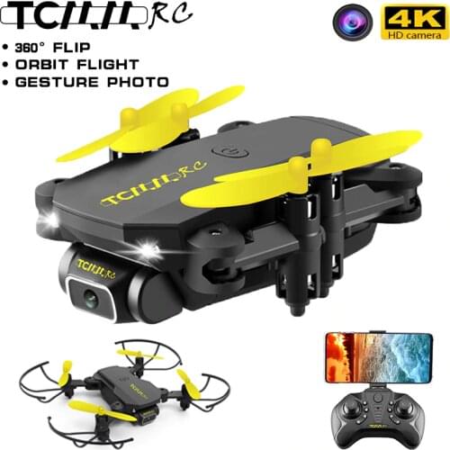 TCMMRC Mini drone 4k profesional wifi dron quadrocopter fpv drone with 4k HD camera RC foldable gps Selfie Drones for mini Toys