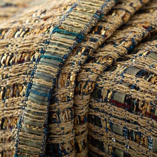 Red raspberry France Gold Bar Tweed Fabrics Autumn Jacket Dress Suits Garment Materials Textile The Sewing Cloth Freeshipping