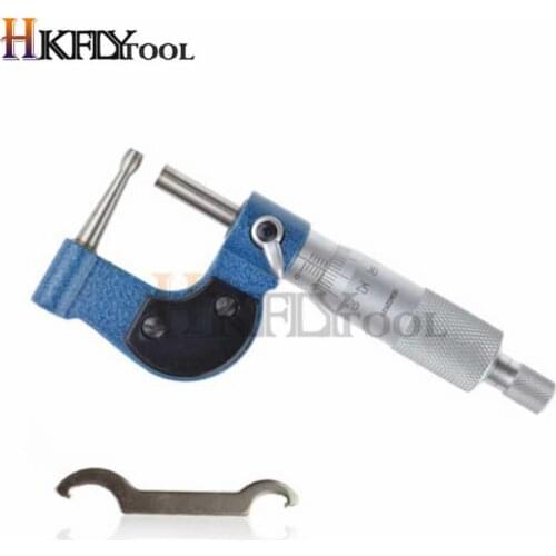 High quality 0-25mm Tube Micrometer thickness micrometer with drum head wall tube thickness gauge measuring tools
