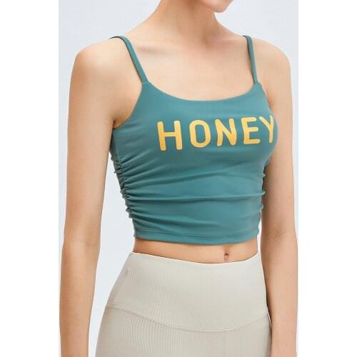 Wmuncc Womens Yoga Bra Shockproof Padded Sport Crop Top Fitness Gym Sexy Thin Straps Underwear