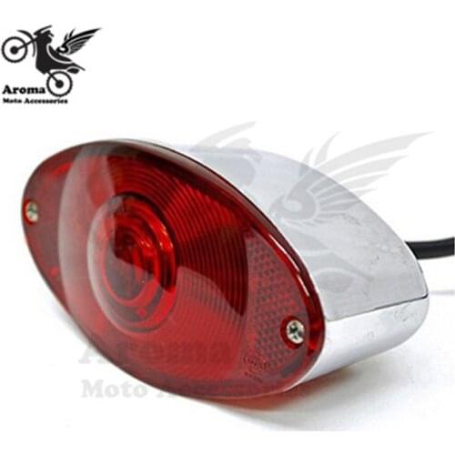 Ellipse motorcycle tail light red lighting motorbike brake light For Harley Davidson Chopper Honda Kawasaki moto rear indicator
