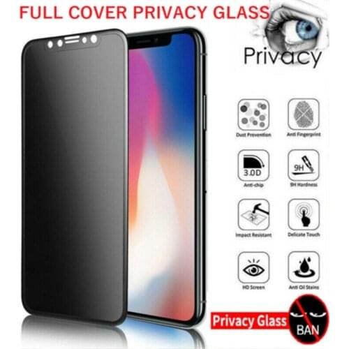 Privacy Screen Protector For iPhone 12 Pro Max 12 Mini 11 Pro Max XS Max XR 7 8 Plus Shockproof Anti Scratch Anti-spy Glass