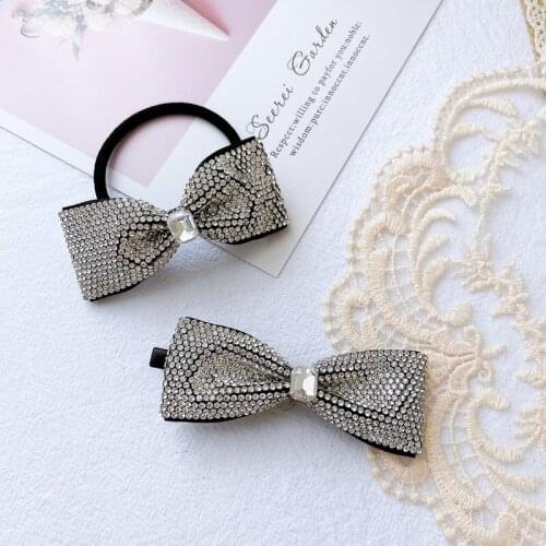 Women Lady Fashion Elastic Hair Ring Luxury Crystal Hair Rubber bands Rope Headbands Ties Hair Accessories for Women & Girls