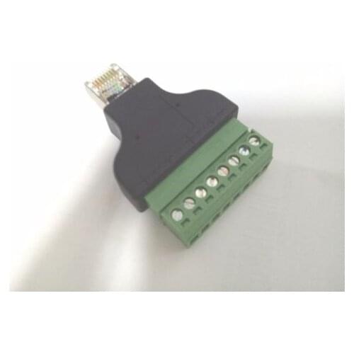 10PCS RG45 8P8C Male 8 Pin AV Terminal Screw Adapter For Cat5 Cat5e Cable New