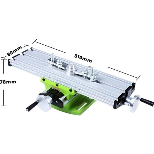 2 Axis CNC Multifunction Mini Working Table Bench Vise Bench Woodworking Drill Milling Machine Stent