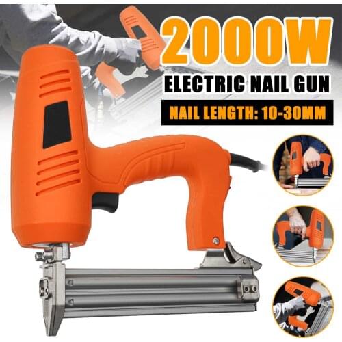 1800W Electric Nailer Straight Nail Electric Staples Gun Furniture Staple Gun for Frame Carpentry Woodworking Tools 220-240V
