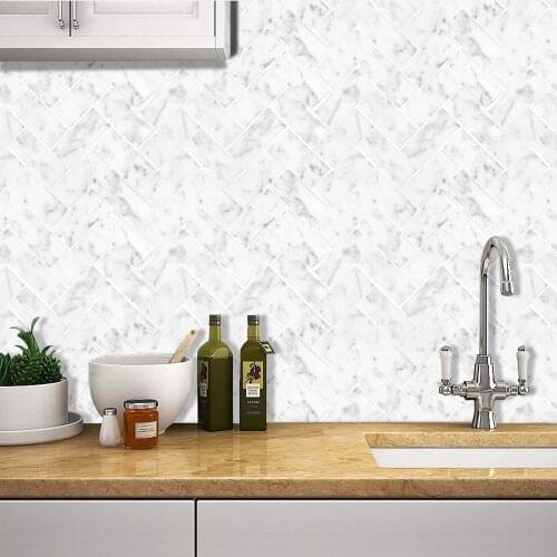 1Pcs 3D Epoxy Peeling and Pasting Self-adhesive Removable Tile Sticker Kitchen Bathroom Living Room Decoration Wall Sticker