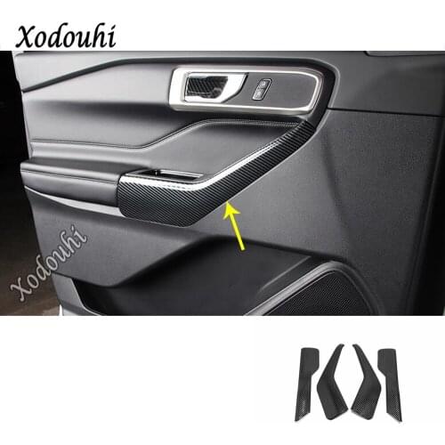 For Ford Explorer U625 2019 2020 2021 Car Styling Body Door Interior Window Handrail Panel Armrest Cover Trim Frame Molding 4pcs