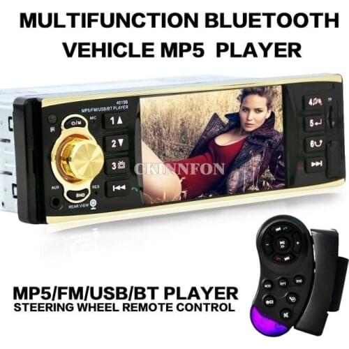 5Pcs/Lot 4.1 Bluetooth Car Stereo Audio In-Dash FM Aux Input Receiver SD USB MP3 Radio 4019B