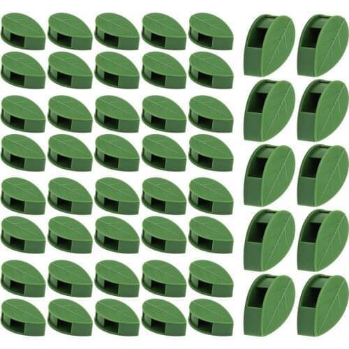 50pcs Plant Climbing Wall Fixer Vines Clips Garden Plant Leaf Shape Clip Self-adhesive Household Plant Wall Climbing Vine Holder