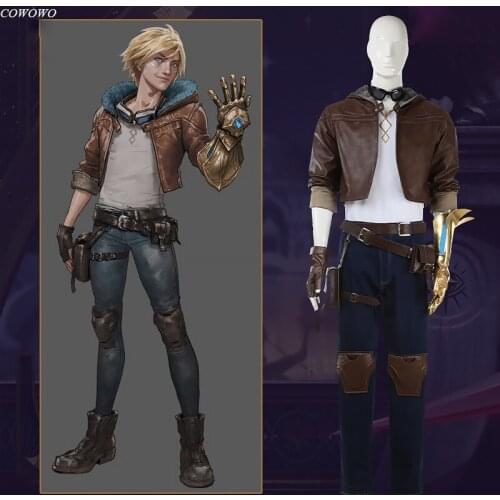 Anime! Game LOL Ezreal Explorer Battle Suit Handsome Uniform Cosplay Costume Halloween Carnival Outfit For Unisex Any Size NEW