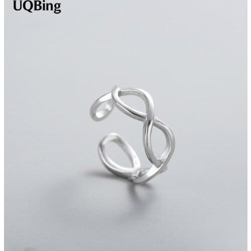 Free Shipping 925 Sterling Silver Retro Vintage Open Rings Jewelry anillo de plata anello