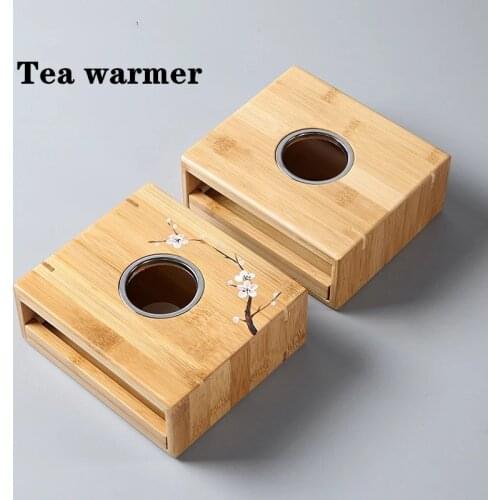 Household Japanese Style Bamboo Warm Tea Stove Candle Glass Teapot Heating Thermostat Wine Warmer Base