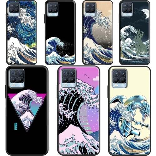 The Great Wave Off Kanagawa Case For OnePlus 9R 8T Nord 7 8 9 Pro Cover For Realme 8 Pro 7i GT Neo C3 C21 6 7 Q3 Pro