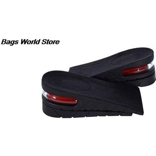 Men Women PVC 5cm Air Cushion Adjustable Height Increase Lift Heel Inserts Higher Shoes Pads Layer Taller