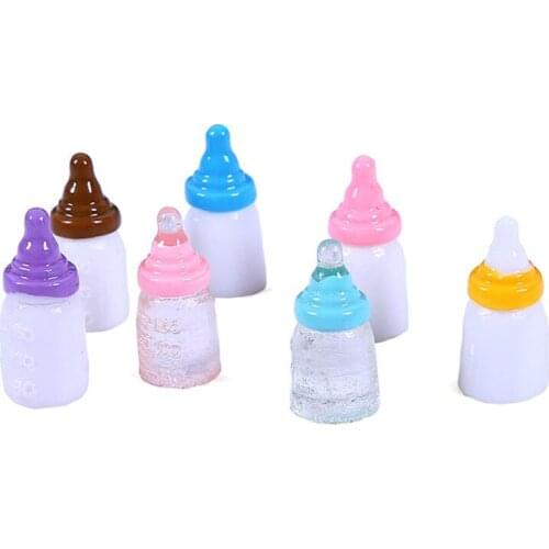 Kawaii 3D Baby Mike Bottle Resin Cabochons 20pcs DIY Jewelry Accessories Girl Headband Headwear Hair Clip Hairpin Decor Patch