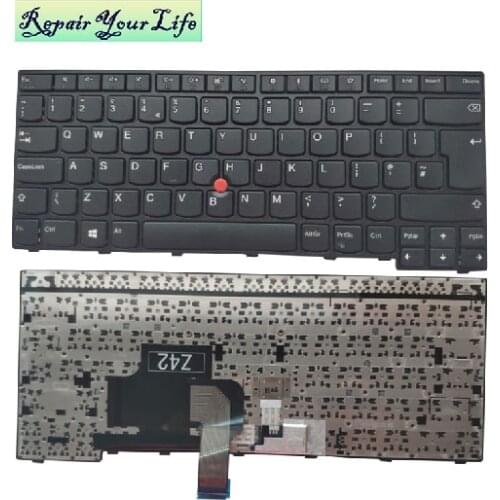 Laptop keyboard UK /English for lenovo E470 E475 MP-13U53U-G62 04X610 1 SN20E66101 black with red pointing cap chicony