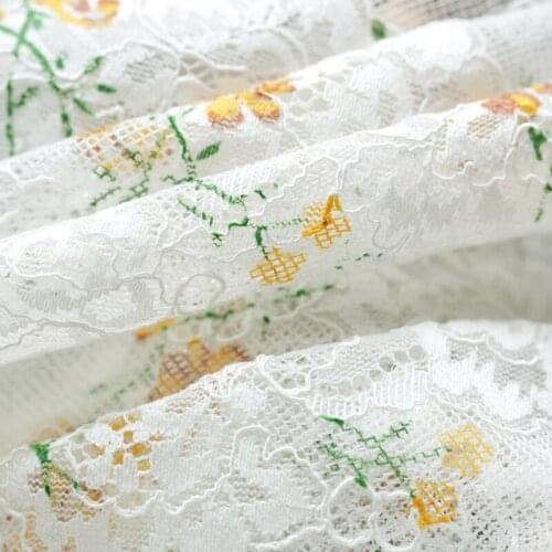 Lace Fabric Embroidered Lace For Wedding Dress Curtain Tablecloth Handmade DIY