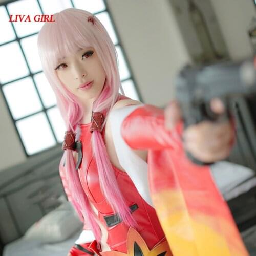 LG Rose network Guilty Crown Cosplay Wig inori yuzuriha Costume Play Woman Adult Wigs Halloween Anime Game Hair
