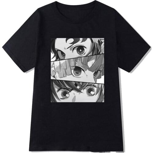 2021 Hot Anime Demon Slayer Cartoon T Shirt Women Kimetsu No Yaiba Eyes T-shirt Graphic Japanese Anime Tshirt Kawaii Tees