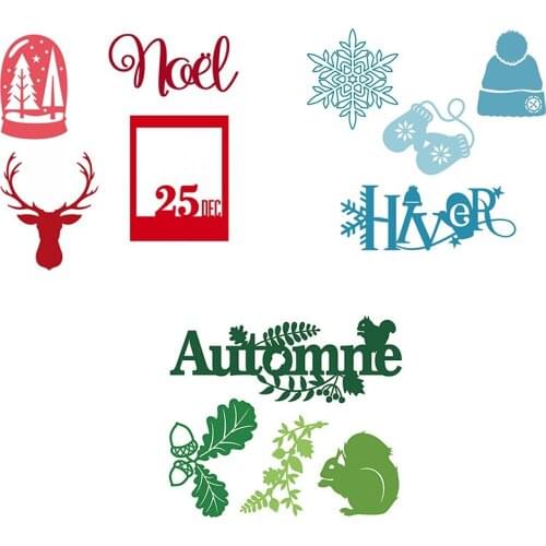 Hot Graceful Christmas Apparel Greetings Animal Plant Metal Cutting Dies Scrapbooking Album Paper DIY Cards Crafts New 2019