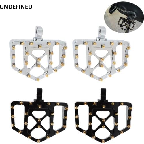 MX Floorboards Front Foot Pegs Offroad Bobber Wide Fat Footrests Pedals for Harley Dyna Street Bob Softail Fatboy Sportster 883