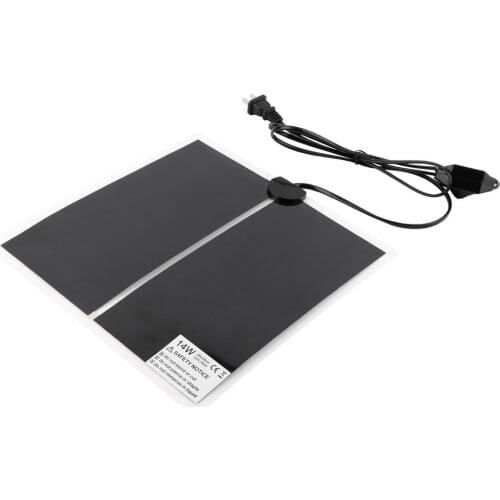IR 14W Adjustable EU Plug Temperature Heating Pad for Reptile Amphibian Pet 28x28cm