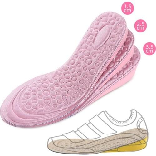 Invisible Height Increase Insoles For Shoes Men Women Heel Cushion Eva Sports Shock Absorption Insole Breathable Inceased Pad