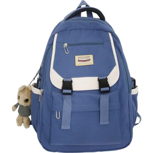 Nylon Women Backpack Girls School Bags Teenage Middle Student Backpack Schoolbag Large Capacity 2021