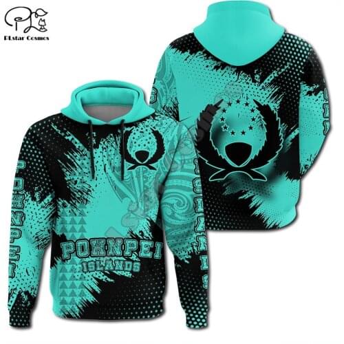 NewFashion Island Country Flag Pohnpei Polynesian Culture Retro Tattoo Tracksuit Men/Women Pullover Harajuku 3DPrint Hoodies A36