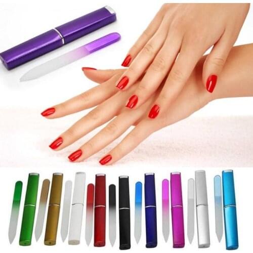 1PC Durable Crystal Glass File Nail Art Files Manicure Nail Files Buffing Grit Sand Fing Nail Art Health Beauty Makeup Tool