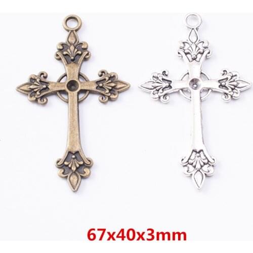 5 pcs cross Pendant fit charm Fashion Bracelet necklace DIY Jewelry accessories 7180