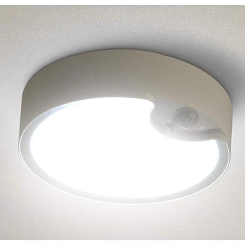 80LEDs 6W Motion Sensor Ceiling Light Battery Operated Indoor Light for Stairway Hallway Laundry Basement Warehouse