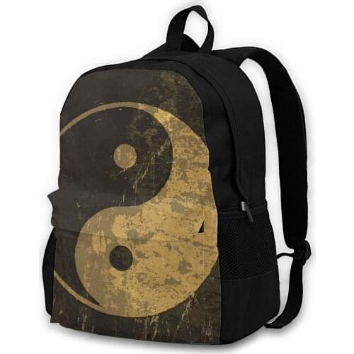 Grunge Yin Yang Adult backpacks, leisure bags, backpacks, storage bags, men women backpacks