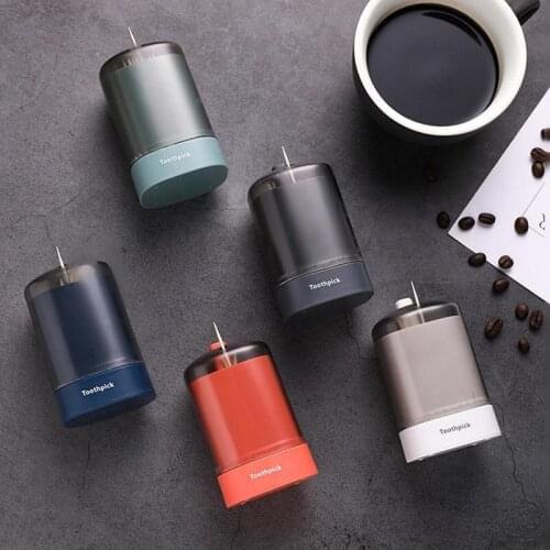 Automatic Toothpick Holder Bamboo Dispenser Toothpick Storage Box Home Dispenser Hand Pressure Toothpick Jar Toothpick Dispenser