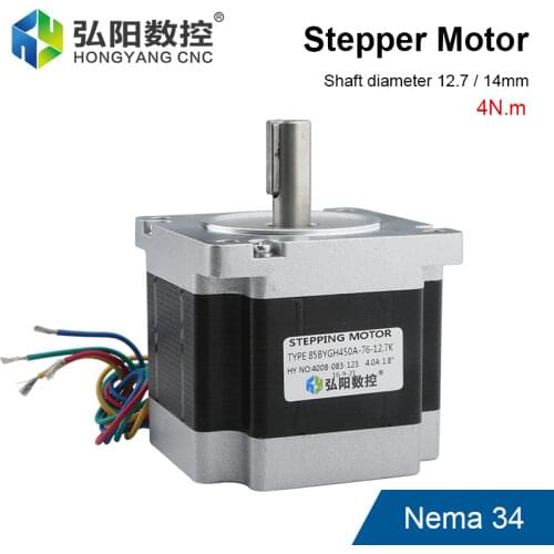 Nema 34 Stepper Motor 78x60 4A 4Nm 12.7mm 14mm Dual-Axis 4-Wire 450A Drive Motor For CNC Woodworking Machine