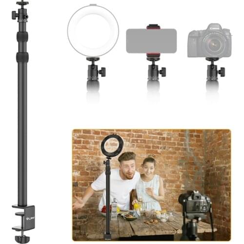 VIJIM LS03 48inch Extend Desk Light Stand Tripod Monopod Adjustable Ballhead Phone Mount Holder Stand Livestream Youtube