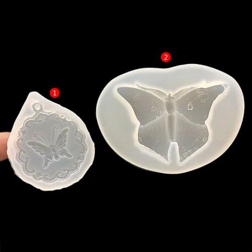 Silicone Mold Butterfly Mirror DIY Crafts Jewelry Handmade Pendant Epoxy Resin
