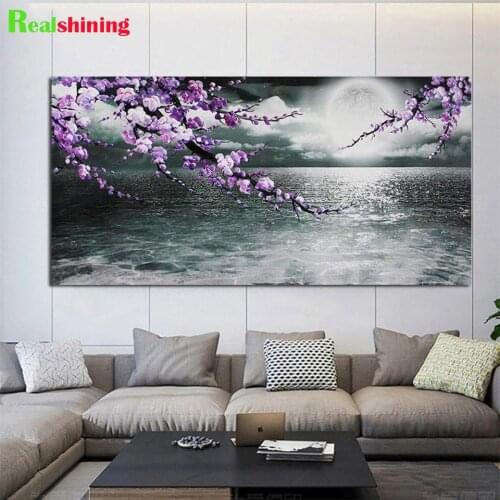 Sunshine and Green Tree Diamond Embroidery Mosaic Natural Forest Landscape full Drills Diamond Painting for Room Decor N2198