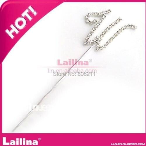 Rhinestone leeter crystal cake topper for festival