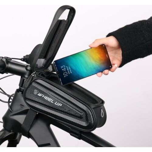 Waterproof Bike Bag Bicycle Frame Front Top Tube Cycling Bag Reflective 7.0in Phone Case Touchscreen Bags Bike Accessories
