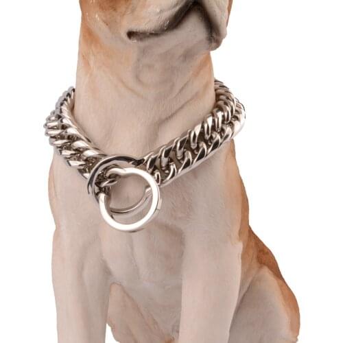 18.5mm Stainless Steel Dog Chain Pet Dog Collars Necklace Jewelry For Large Dogs Pitbully Bulldog Pet Pendant