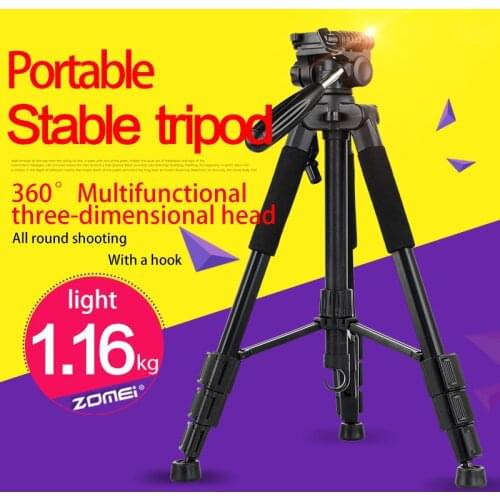 Zomei Q111 Professional Aluminium Tripod Camera Accessories Photography Portable Tripods Pan Head For Digital SLR DSLR
