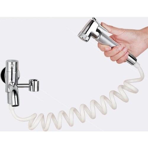 1.5m/2m PE Spring Shower Hose Toilet Bidet Sprayer Telephone Line Plumbing Hose Bathroom Accessories Water Nozzles Easy Elongate