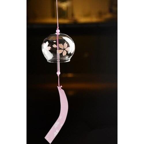 100pcs/pack 7*6cm Glass Windchime Friend Gift Diameter=7cm Height=6cm Hanging Glass Windchime Home Decorative Glass Bell