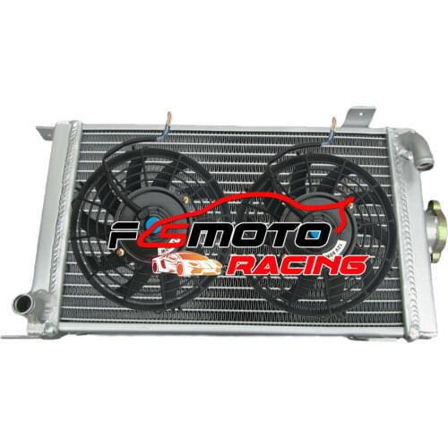 New Aluminum Radiator+FAN With Bracket For Gas Shifter Kart / Go Kart