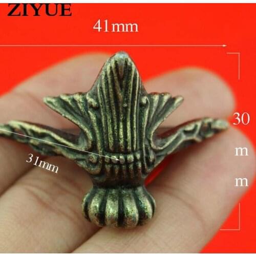 Free Shipping 4pcs/lot 41 * 30mm Alloy Foot Furniture Wooden Box At The End Of Gift Accessories Four Feet
