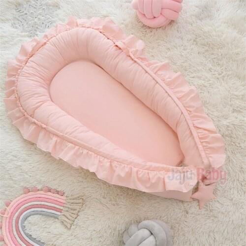 Jaju Baby Handmade, Salmon Color Frilly Elite Babynest