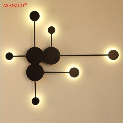 Nordic designer wall light led America retro decorative wall sconce fixture white black luminaire applique wandleuchte