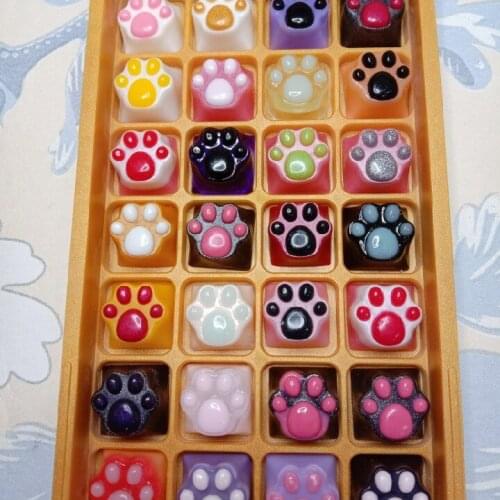 Gaming keyboard gift white keycaps for mechanical keyboard keycaps mold gaming accessories 1pc Bear paw